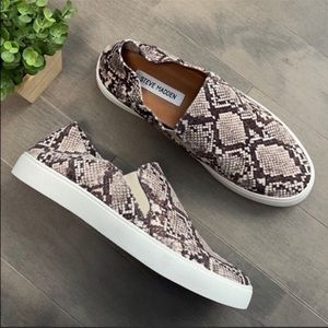Steve Madden Fayna Slide Sneakers Snake Print